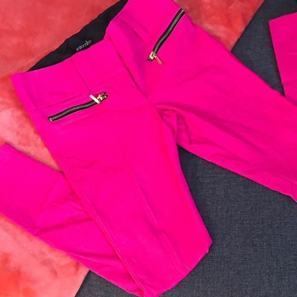 Pink Zipper Pants